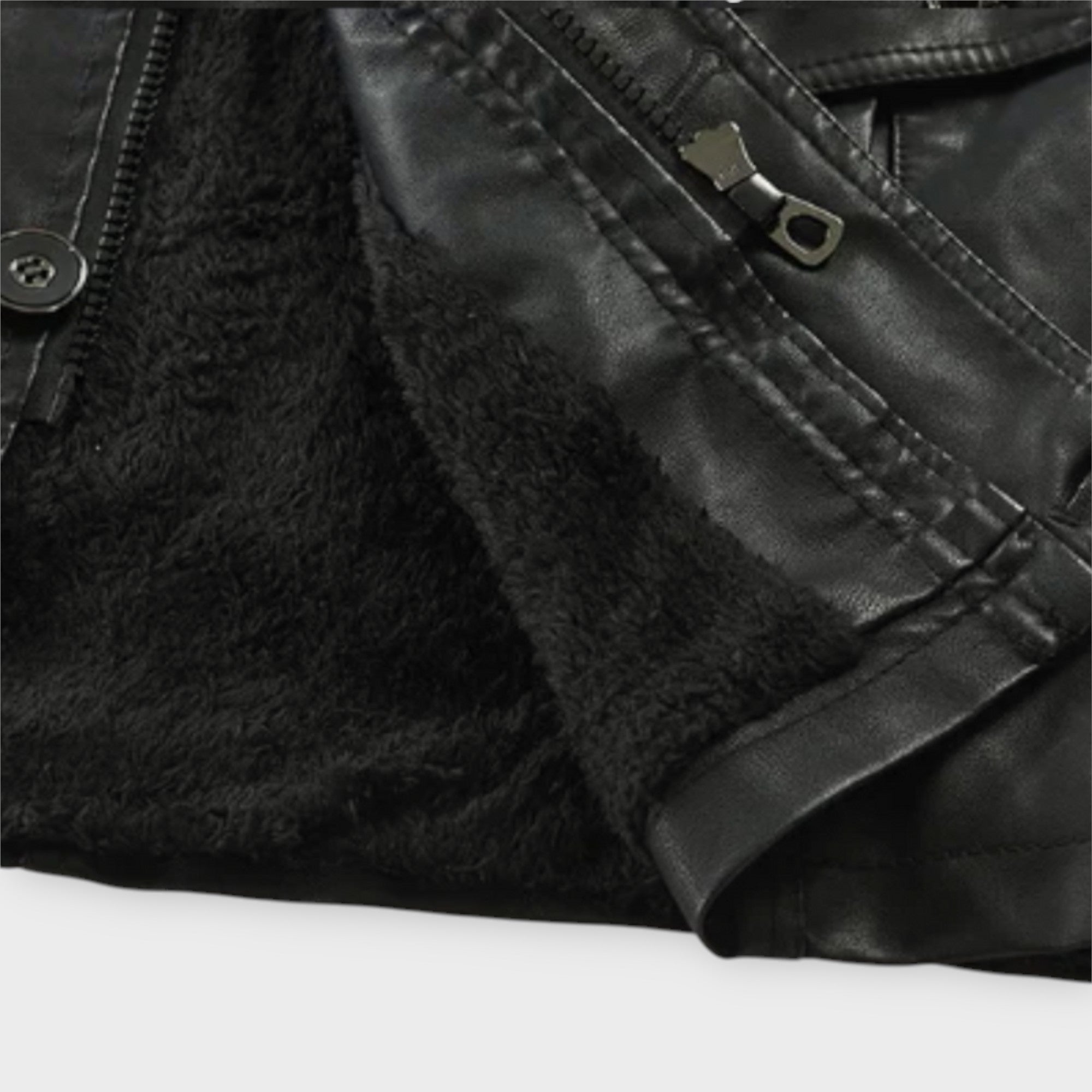 Elegancka Długa Skórzana Kurtka Motocyklowa