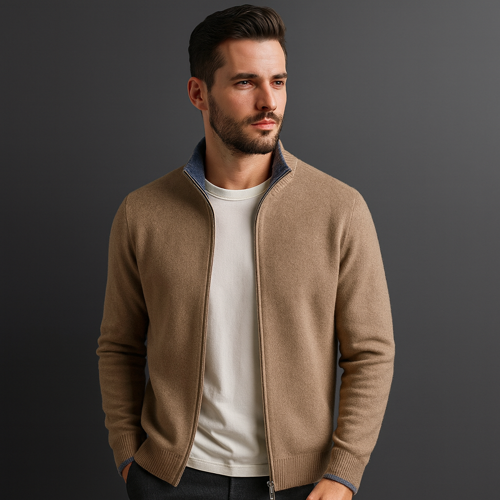 Antoni™ - DZIANINOWA KURTKA Z ZAMKIEM