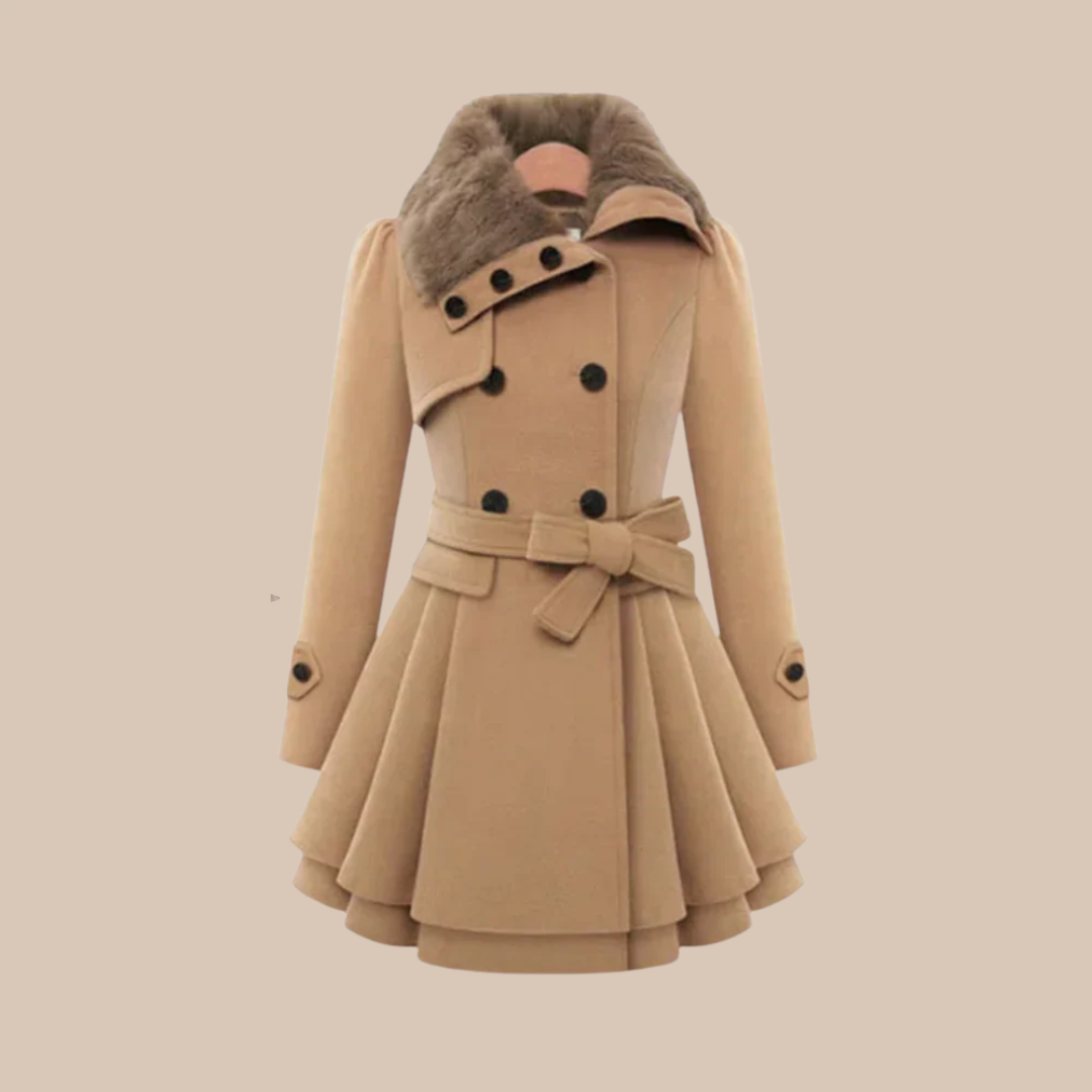 Kendall | Płaszcz z luksusowym futrzanym kołnierzem