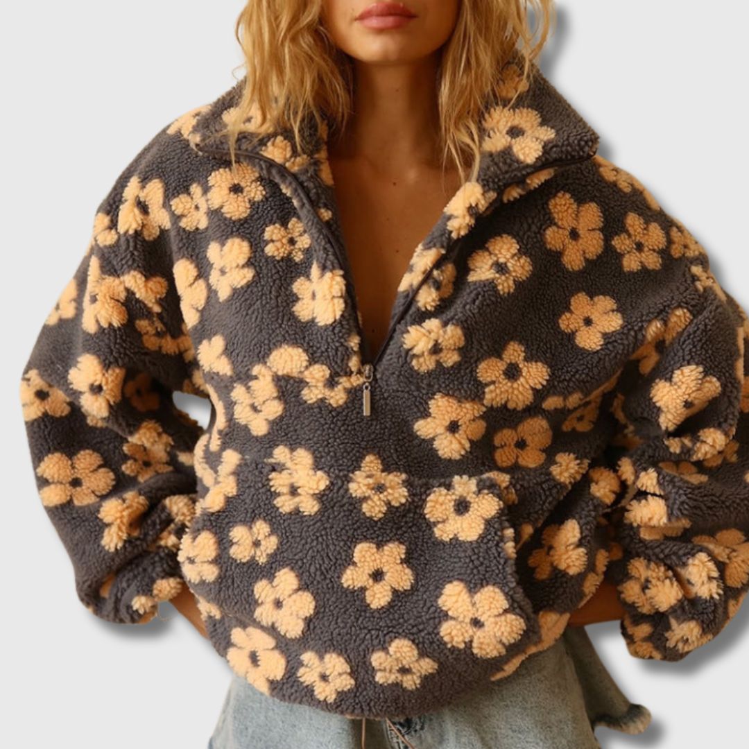 Sandra - Sweter Sherpa w stylu boho