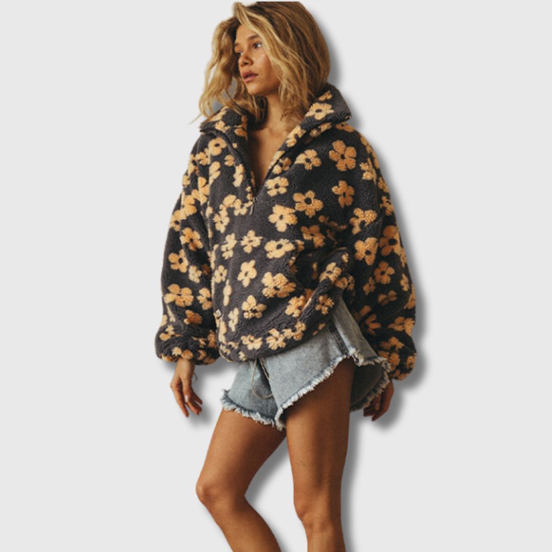 Sandra - Sweter Sherpa w stylu boho