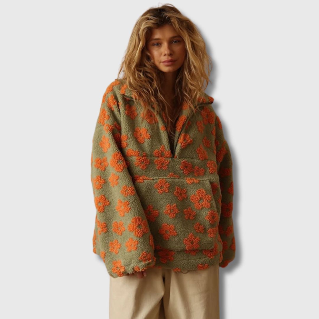 Sandra - Sweter Sherpa w stylu boho
