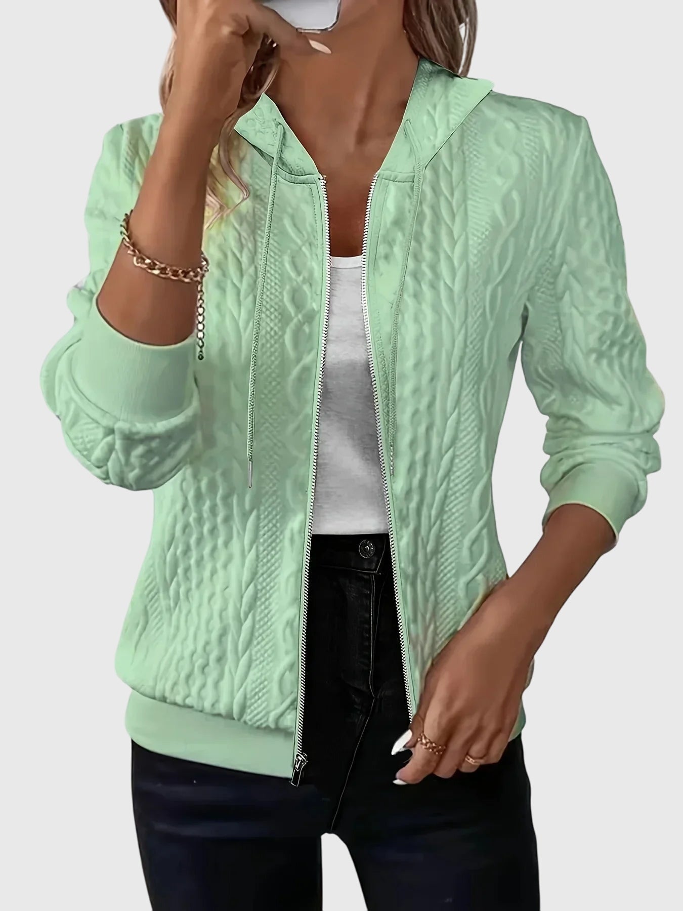 Lena™ - Bluza z kapturem na zamek