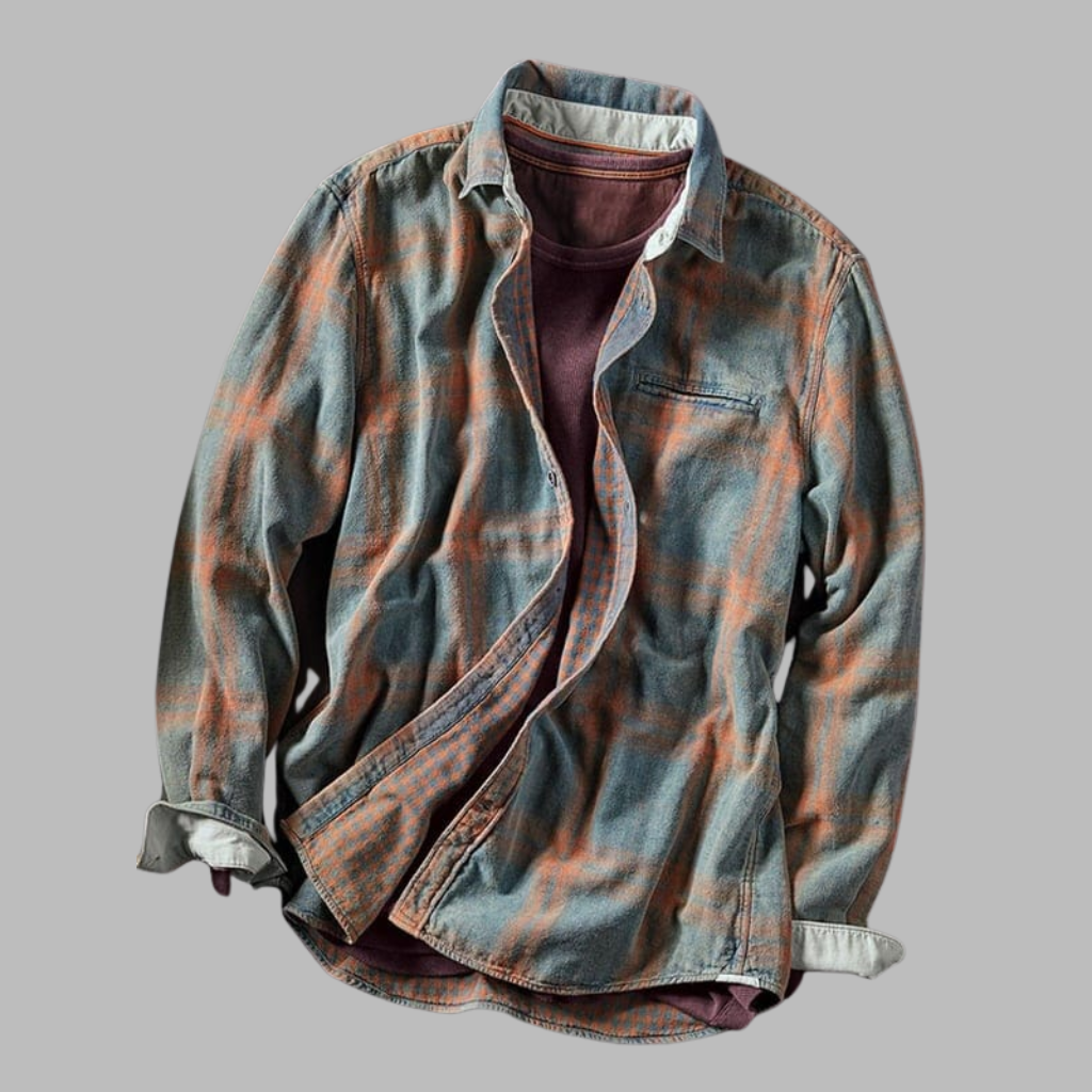 Zane | Koszula w kratę z efektem tie-dye