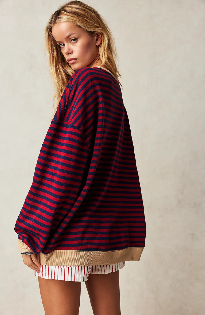 Mana | Pasiasty Oversize'owy Sweter