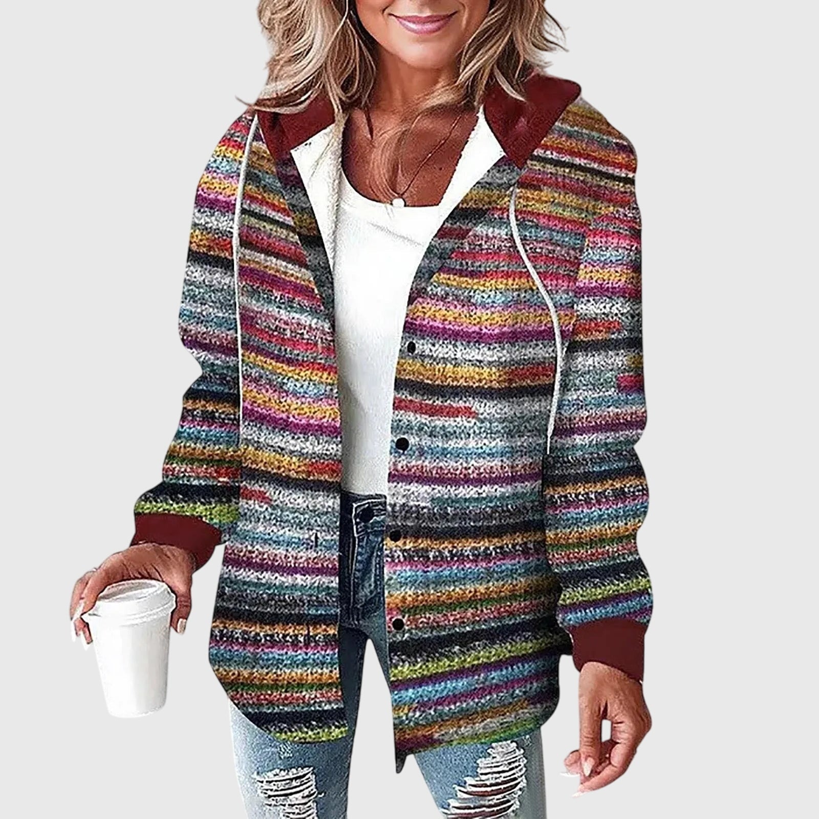 Martina™ | Kurtka damska z siateczki z guzikami