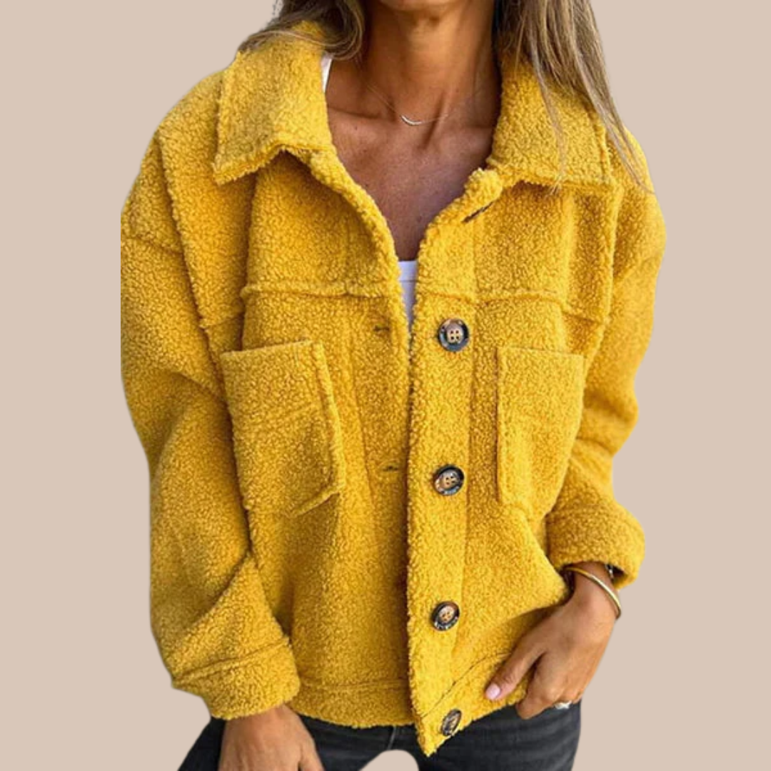 Grace | Krótka wełniana kurtka z guzikami