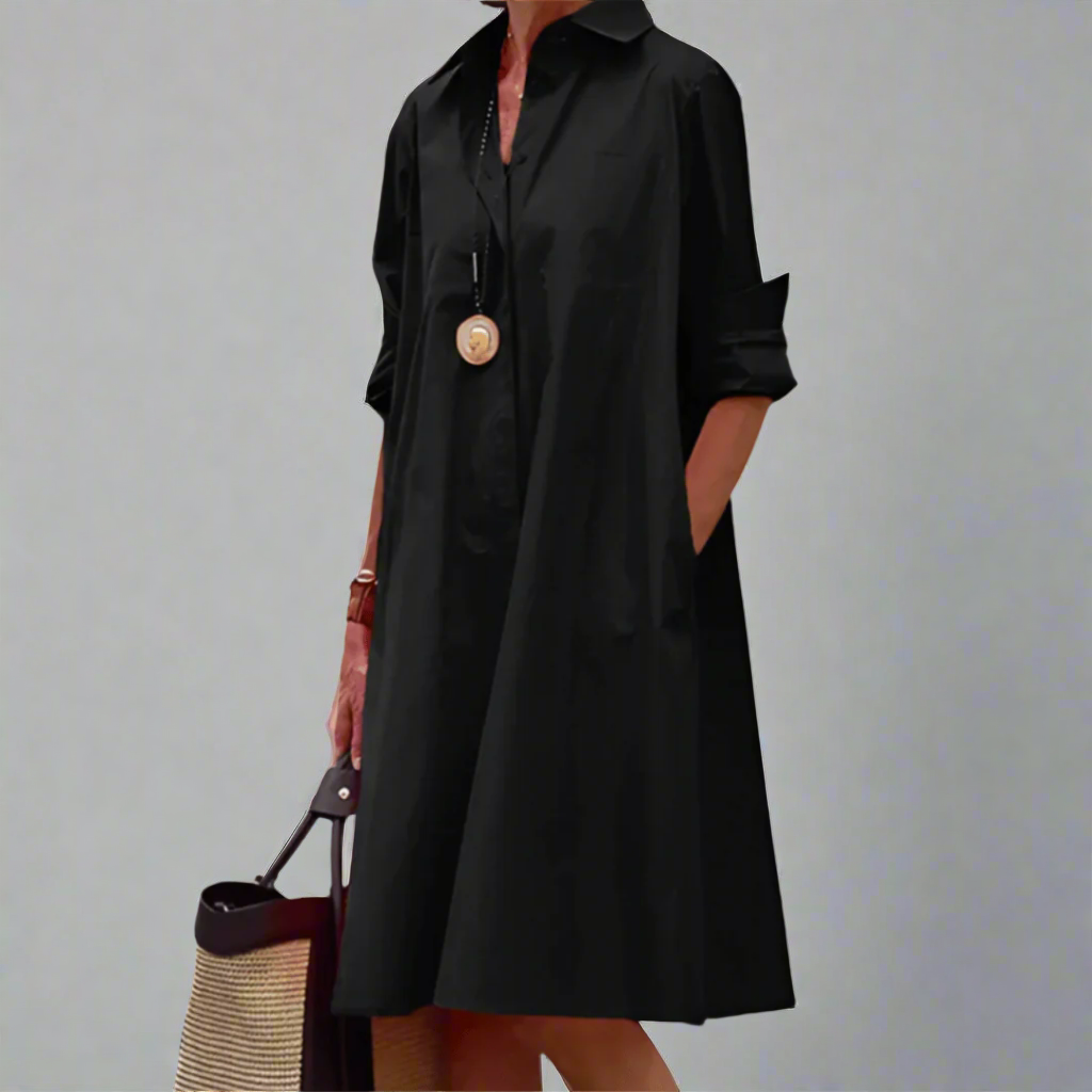 Sandrine | Luźna i Elegancka Sukienka Polo