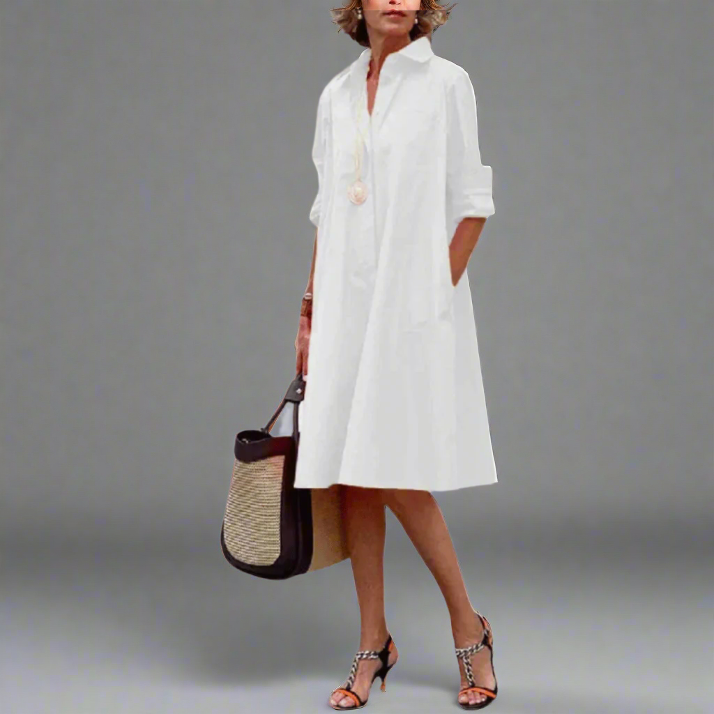 Sandrine | Luźna i Elegancka Sukienka Polo