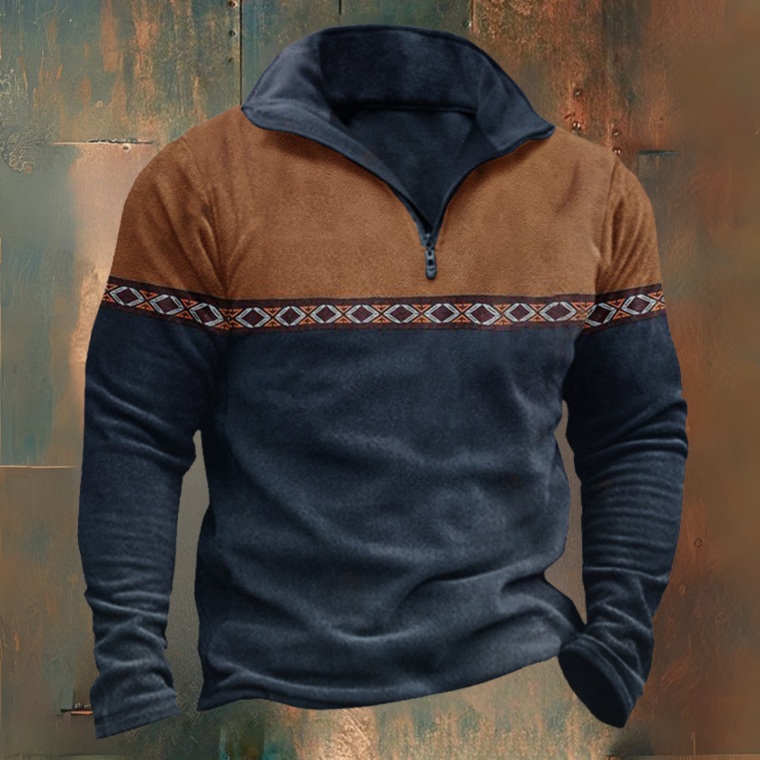 Bluza Jacquard z pół zamkiem