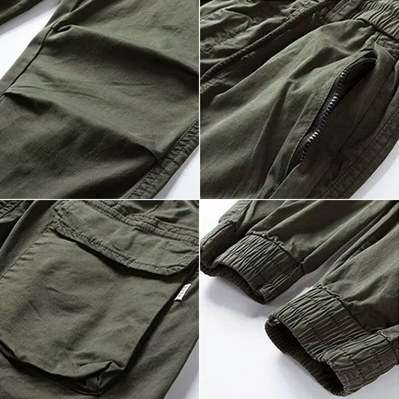 Lucas | Spodnie cargo slim fit z praktycznymi kieszeniami