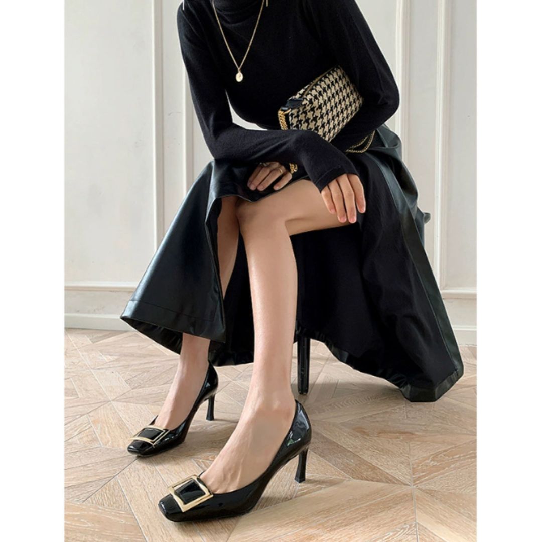 Narella™ | Eleganckie sandały z średnim obcasem i kwadratowym noskiem