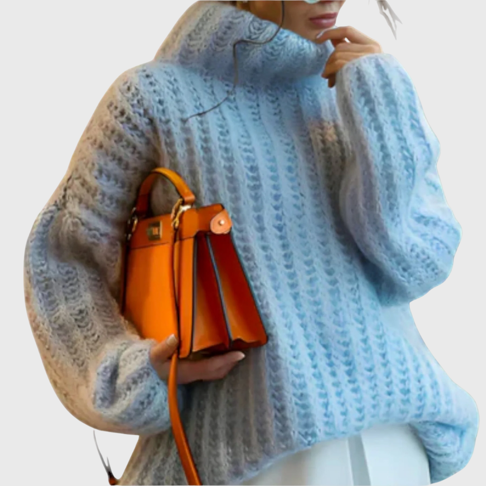 Paulina - Damski sweter z kapturem z długim rękawem