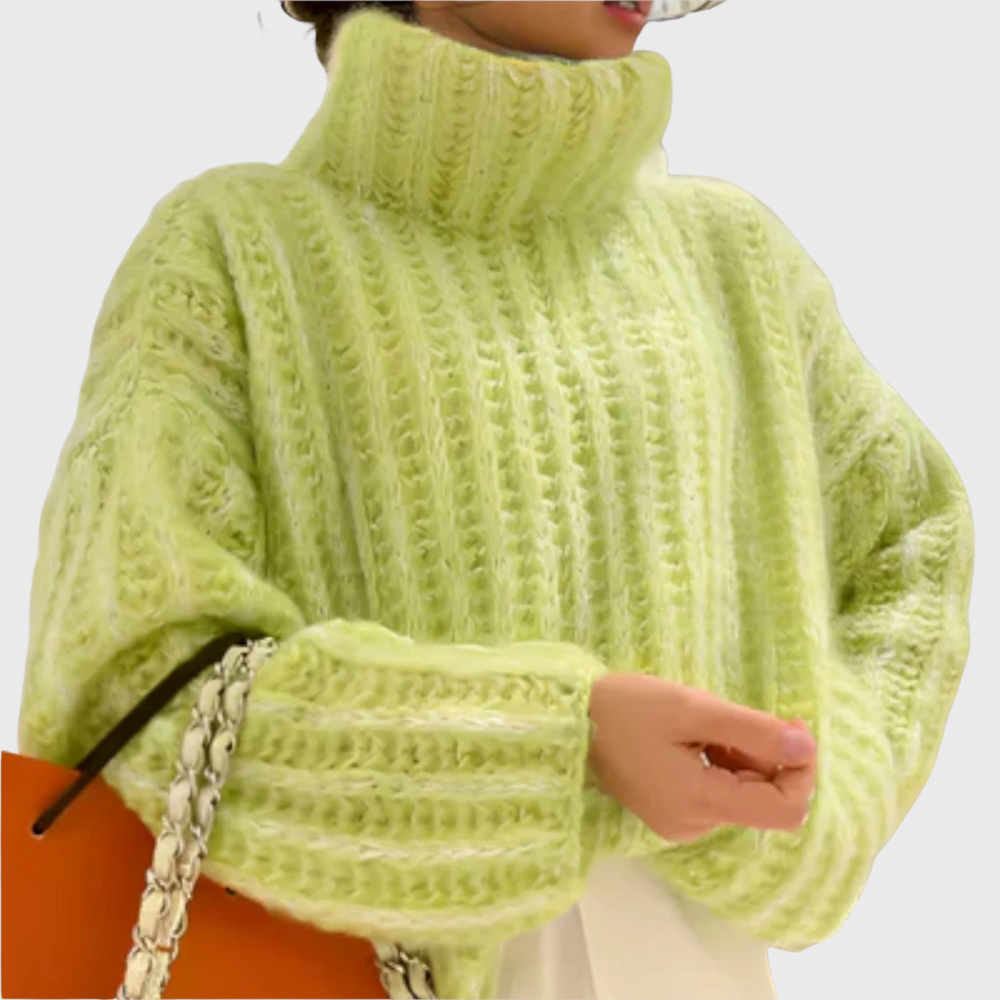 Paulina - Damski sweter z kapturem z długim rękawem