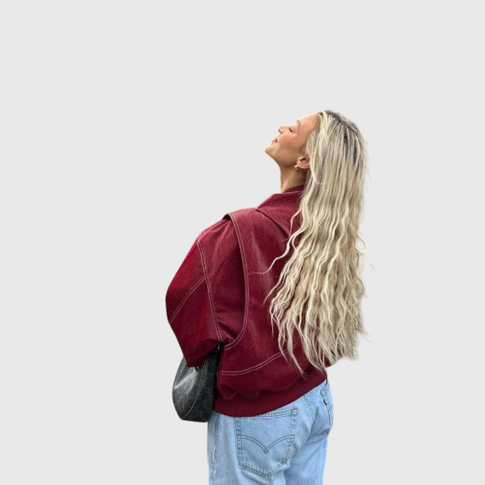 Faye™ - Oversize Skórzana Kurtka
