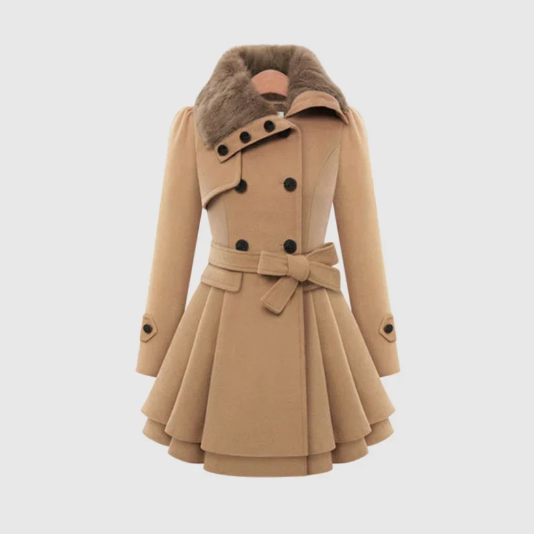 Kendall | Płaszcz z luksusowym futrzanym kołnierzem