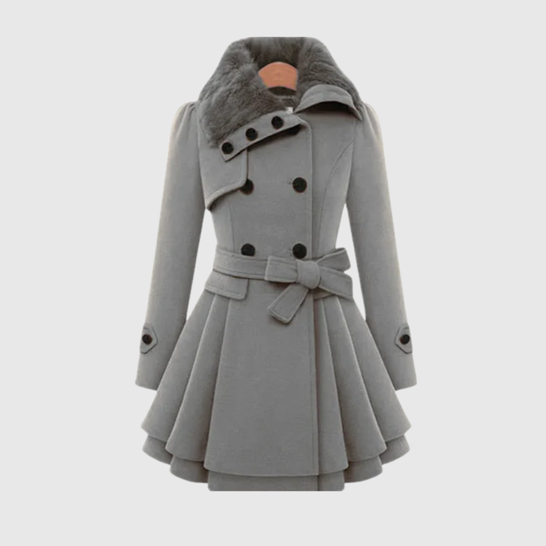 Kendall | Płaszcz z luksusowym futrzanym kołnierzem