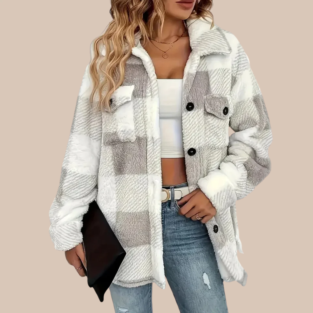 Martin | Stylowa kurtka polarowa w kratę